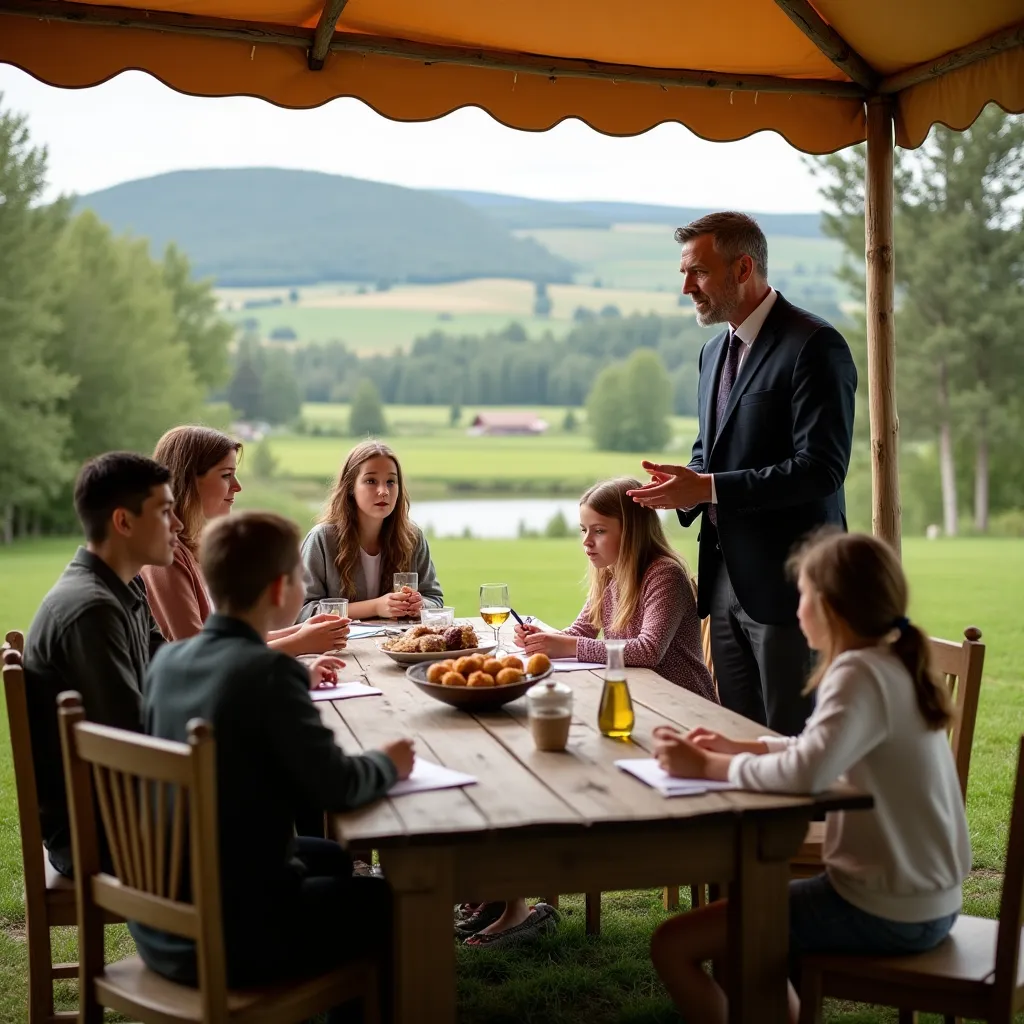 Dzieci bawiące się na placu zabaw z rodzicami, symbolizujące oszczędności na przyszłość.